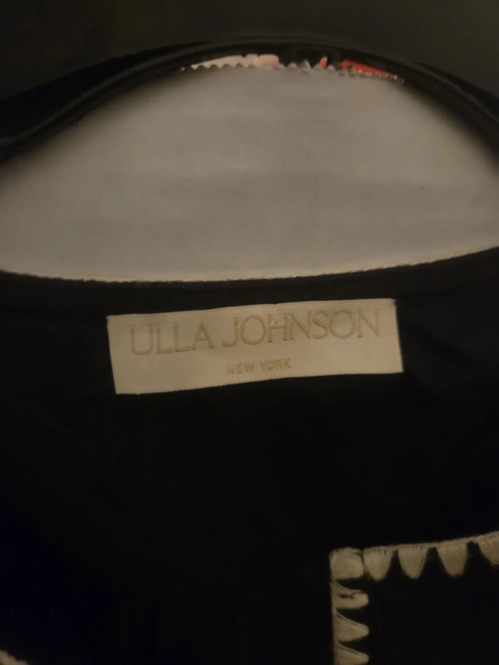 Ulla Johnson Black Blouse with White Trim